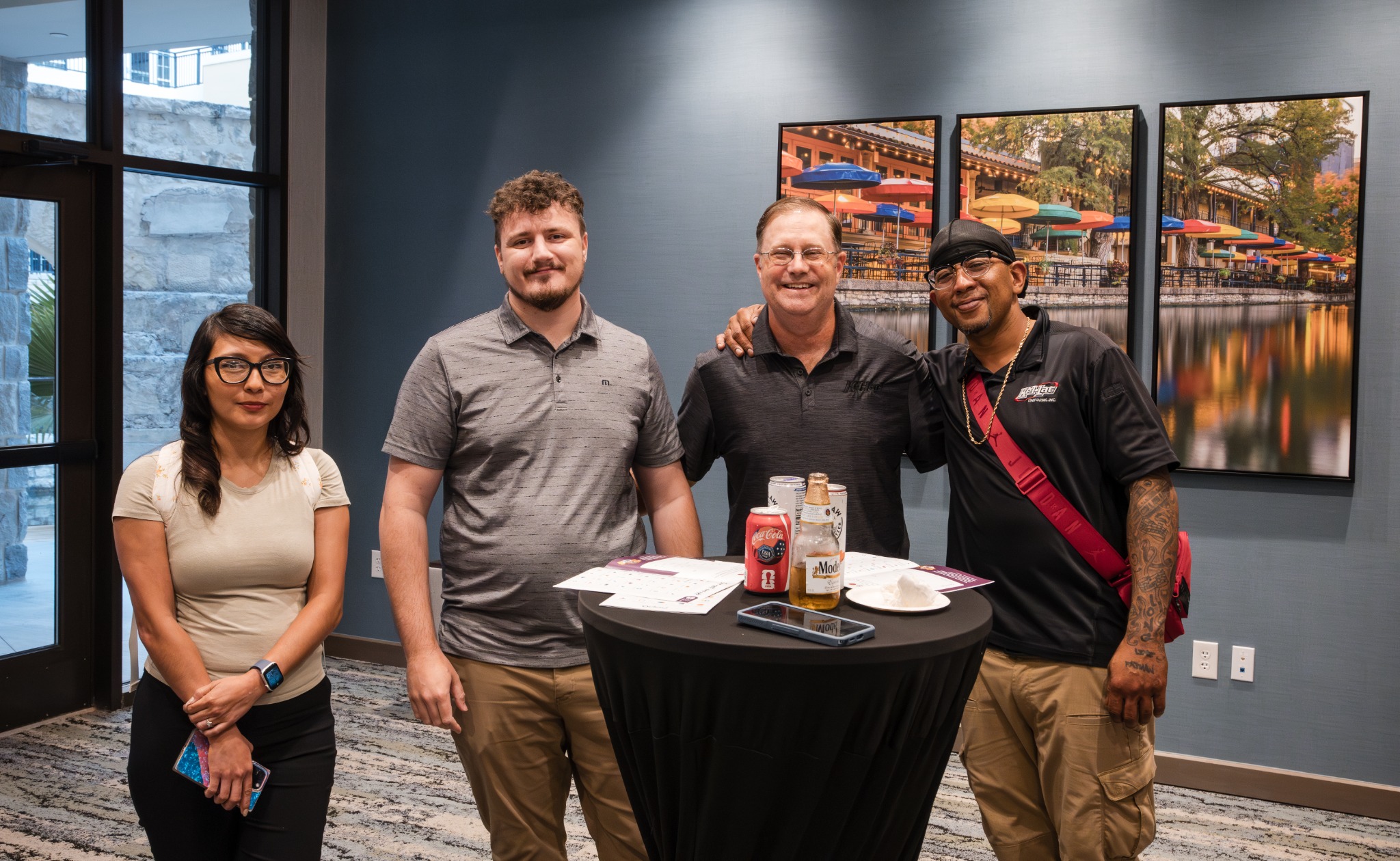 Group portrait during the networking reception